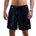 thumbnail image 1 of luoweisi Men's Beach Shorts Quick Dry Swim Trunks with Mesh Lining Galaxy Planet S, 1 of 5