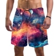 thumbnail image 1 of luoweisi Men's Beach Shorts Quick Dry Swim Trunks with Mesh Lining Galaxy XL, 1 of 5