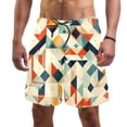 thumbnail image 1 of luoweisi Men's Beach Shorts Quick Dry Swim Trunks with Mesh Lining Geometry XL, 1 of 5