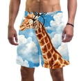 thumbnail image 1 of luoweisi Men's Beach Shorts Quick Dry Swim Trunks with Mesh Lining Giraffe 2XL, 1 of 5