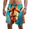 thumbnail image 1 of luoweisi Men's Beach Shorts Quick Dry Swim Trunks with Mesh Lining Giraffe L, 1 of 5
