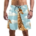 thumbnail image 1 of luoweisi Men's Beach Shorts Quick Dry Swim Trunks with Mesh Lining Giraffe L, 1 of 5