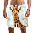 thumbnail image 1 of luoweisi Men's Beach Shorts Quick Dry Swim Trunks with Mesh Lining Giraffe L, 1 of 5