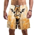 thumbnail image 1 of luoweisi Men's Beach Shorts Quick Dry Swim Trunks with Mesh Lining Giraffe M, 1 of 5