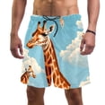 thumbnail image 1 of luoweisi Men's Beach Shorts Quick Dry Swim Trunks with Mesh Lining Giraffe XL, 1 of 5