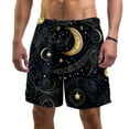 thumbnail image 1 of luoweisi Men's Beach Shorts Quick Dry Swim Trunks with Mesh Lining Golden Moon M, 1 of 5