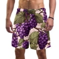thumbnail image 1 of luoweisi Men's Beach Shorts Quick Dry Swim Trunks with Mesh Lining Grape 2XL, 1 of 5