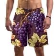 thumbnail image 1 of luoweisi Men's Beach Shorts Quick Dry Swim Trunks with Mesh Lining Grape XL, 1 of 5