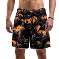 thumbnail image 1 of luoweisi Men's Beach Shorts Quick Dry Swim Trunks with Mesh Lining Halloween Bat L, 1 of 5