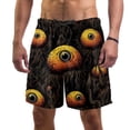 thumbnail image 1 of luoweisi Men's Beach Shorts Quick Dry Swim Trunks with Mesh Lining Halloween Eyeballs L, 1 of 5