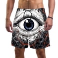 thumbnail image 1 of luoweisi Men's Beach Shorts Quick Dry Swim Trunks with Mesh Lining Halloween Eyeballs XL, 1 of 5