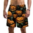 thumbnail image 1 of luoweisi Men's Beach Shorts Quick Dry Swim Trunks with Mesh Lining Halloween Pumpkin M, 1 of 5