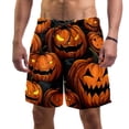thumbnail image 1 of luoweisi Men's Beach Shorts Quick Dry Swim Trunks with Mesh Lining Halloween Pumpkin XL, 1 of 5