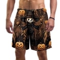 thumbnail image 1 of luoweisi Men's Beach Shorts Quick Dry Swim Trunks with Mesh Lining Halloween Scarecrow L, 1 of 5