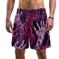thumbnail image 1 of luoweisi Men's Beach Shorts Quick Dry Swim Trunks with Mesh Lining Halloween Scary Hands M, 1 of 5