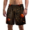 thumbnail image 1 of luoweisi Men's Beach Shorts Quick Dry Swim Trunks with Mesh Lining Halloween Spider Web L, 1 of 5
