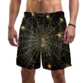 thumbnail image 1 of luoweisi Men's Beach Shorts Quick Dry Swim Trunks with Mesh Lining Halloween Spider Web M, 1 of 5