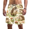 thumbnail image 1 of luoweisi Men's Beach Shorts Quick Dry Swim Trunks with Mesh Lining Hedgehog 2XL, 1 of 5