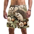 thumbnail image 1 of luoweisi Men's Beach Shorts Quick Dry Swim Trunks with Mesh Lining Hedgehog L, 1 of 5