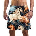 thumbnail image 1 of luoweisi Men's Beach Shorts Quick Dry Swim Trunks with Mesh Lining Horse XL, 1 of 5