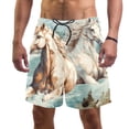 thumbnail image 1 of luoweisi Men's Beach Shorts Quick Dry Swim Trunks with Mesh Lining Horse XL, 1 of 5