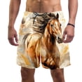 thumbnail image 1 of luoweisi Men's Beach Shorts Quick Dry Swim Trunks with Mesh Lining Horse XL, 1 of 5