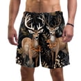 thumbnail image 1 of luoweisi Men's Beach Shorts Quick Dry Swim Trunks with Mesh Lining Jungle Elk 2XL, 1 of 5