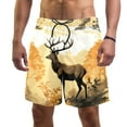 thumbnail image 1 of luoweisi Men's Beach Shorts Quick Dry Swim Trunks with Mesh Lining Jungle Elk 2XL, 1 of 5