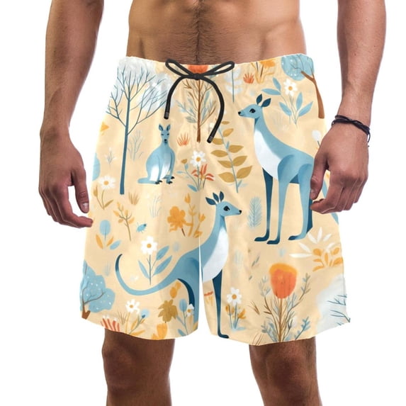 luoweisi Men's Beach Shorts Quick Dry Swim Trunks with Mesh Lining Kangaroo XL