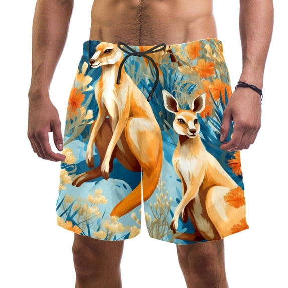 luoweisi Men's Beach Shorts Quick Dry Swim Trunks with Mesh Lining Kangaroo XL