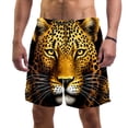 thumbnail image 1 of luoweisi Men's Beach Shorts Quick Dry Swim Trunks with Mesh Lining Leopard M, 1 of 5