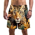thumbnail image 1 of luoweisi Men's Beach Shorts Quick Dry Swim Trunks with Mesh Lining Leopard S, 1 of 5