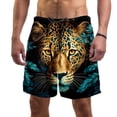 thumbnail image 1 of luoweisi Men's Beach Shorts Quick Dry Swim Trunks with Mesh Lining Leopard XL, 1 of 5