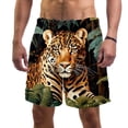 thumbnail image 1 of luoweisi Men's Beach Shorts Quick Dry Swim Trunks with Mesh Lining Leopard XL, 1 of 5