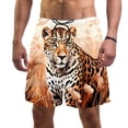 thumbnail image 1 of luoweisi Men's Beach Shorts Quick Dry Swim Trunks with Mesh Lining Leopard XL, 1 of 5