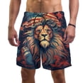 thumbnail image 1 of luoweisi Men's Beach Shorts Quick Dry Swim Trunks with Mesh Lining Lion 2XL, 1 of 5