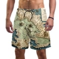 thumbnail image 1 of luoweisi Men's Beach Shorts Quick Dry Swim Trunks with Mesh Lining Map 2XL, 1 of 5