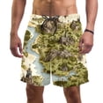 thumbnail image 1 of luoweisi Men's Beach Shorts Quick Dry Swim Trunks with Mesh Lining Map L, 1 of 5