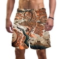 thumbnail image 1 of luoweisi Men's Beach Shorts Quick Dry Swim Trunks with Mesh Lining Map M, 1 of 5