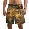 thumbnail image 1 of luoweisi Men's Beach Shorts Quick Dry Swim Trunks with Mesh Lining Map M, 1 of 5