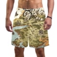 thumbnail image 1 of luoweisi Men's Beach Shorts Quick Dry Swim Trunks with Mesh Lining Map S, 1 of 5