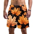 thumbnail image 1 of luoweisi Men's Beach Shorts Quick Dry Swim Trunks with Mesh Lining Maple Leaf 2XL, 1 of 5