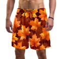 thumbnail image 1 of luoweisi Men's Beach Shorts Quick Dry Swim Trunks with Mesh Lining Maple Leaf L, 1 of 5