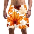thumbnail image 1 of luoweisi Men's Beach Shorts Quick Dry Swim Trunks with Mesh Lining Maple Leaf L, 1 of 5