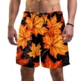 thumbnail image 1 of luoweisi Men's Beach Shorts Quick Dry Swim Trunks with Mesh Lining Maple Leaf M, 1 of 5