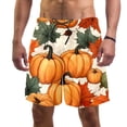 thumbnail image 1 of luoweisi Men's Beach Shorts Quick Dry Swim Trunks with Mesh Lining Maple Leaf Pumpkin L, 1 of 5