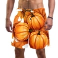 thumbnail image 1 of luoweisi Men's Beach Shorts Quick Dry Swim Trunks with Mesh Lining Maple Leaf Pumpkin S, 1 of 5