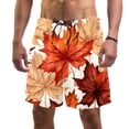 thumbnail image 1 of luoweisi Men's Beach Shorts Quick Dry Swim Trunks with Mesh Lining Maple Leaf S, 1 of 5
