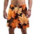 thumbnail image 1 of luoweisi Men's Beach Shorts Quick Dry Swim Trunks with Mesh Lining Maple Leaf XL, 1 of 5