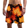 thumbnail image 1 of luoweisi Men's Beach Shorts Quick Dry Swim Trunks with Mesh Lining Maple Leaf XL, 1 of 5